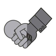 Light bulb and hand icon. Investment ideas profit and start up theme. Isolated design. Vector illustration