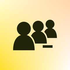 Add new user account flat icon for apps