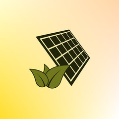 Solar energy eco concept icon