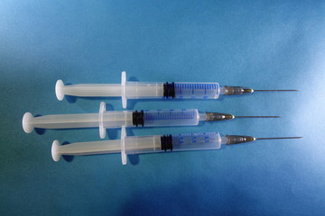 Medical syringe with a needle