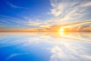 Sunset water reflection landscape