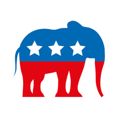 republican party emblem isolated icon vector illustration design
