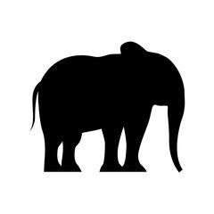 elephant silhouette isolated icon vector illustration design