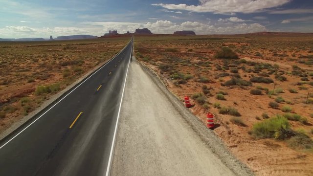 Monument Valley Aerial Forest Gump Pt 05 Highway