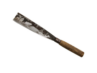 Old knife on white background
