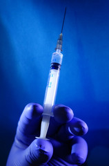 Medical syringe with a needle