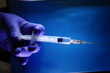 Medical syringe with a needle