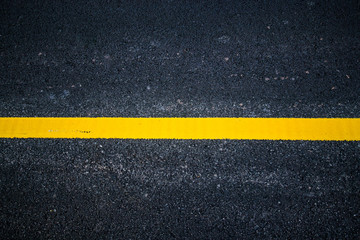 Asphalt with yellow road line