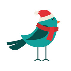 bird clothes winter icon vector illustration design