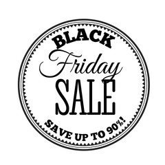 Black Friday sale inscription design template. Banner. Vector illustration