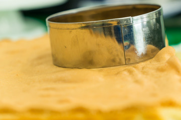 Homemade cake sheet.