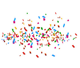 Fototapeta na wymiar colorful confetti on white background