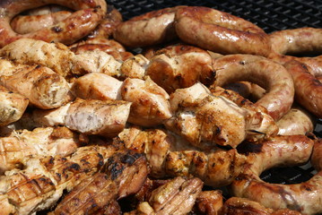 Food meat on grill