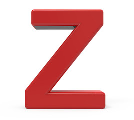 3d red letter Z
