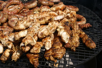 Food meat on grill