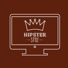 element classic hipster style vector illustration design