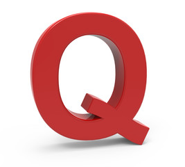 3d red letter Q