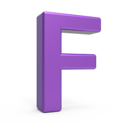 3d purple letter F