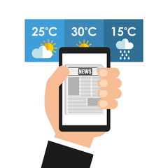 weather app technology icon vector illustration design