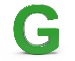 3d green letter G