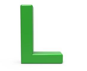 3d green letter L