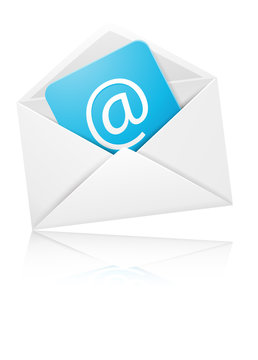 Email symbol with envelope