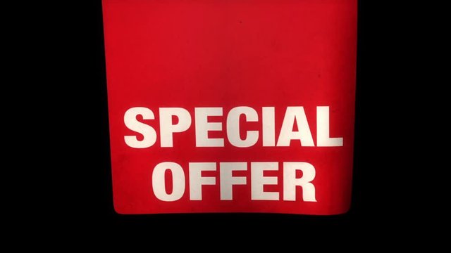 3D animated "Special Offer" banner with Alpha Channel