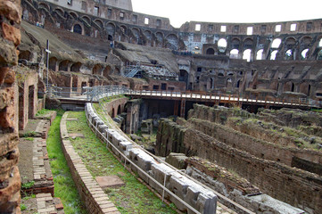 rome italy inside colosseum wide