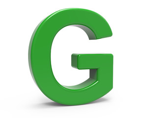 Fototapeta premium 3d green letter G