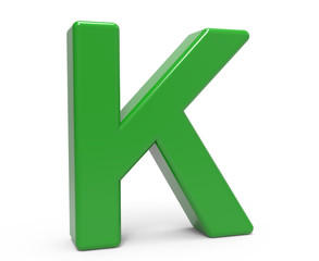 3d green letter K