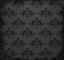 black and white batik background