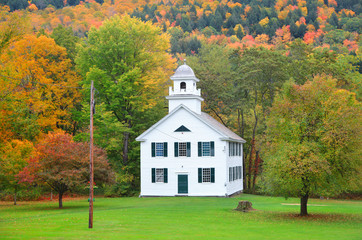Historic church in Royalton city in Vermont.