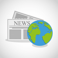 breaking news in newspaper vector illustration design