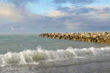 Россия, Краснодарский край, Джубга. Море октябрьским утром