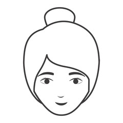 Woman cartoon icon. Female avatar person human and people theme. Isolated and silhouette design. Vector illustration