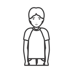 Man cartoon icon. Male avatar person human and people theme. Isolated and silhouette design. Vector illustration