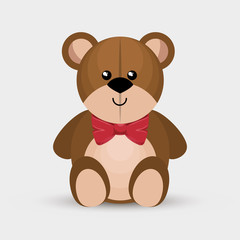 bear teddy toy isolated icon vector illustration design