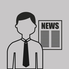 breaking news in newspaper vector illustration design