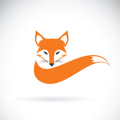Vector of a fox design on a white background, Wild Animals. Easy editable layered vector illustration.
