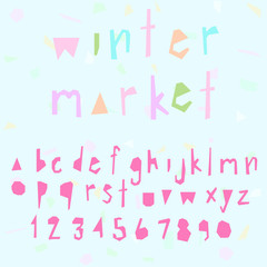 fun  doodle font collection,hand drawn alphabet set
