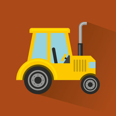 tractor farm vehicle icon vector illustration design