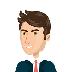 businessman character avatar icon vector illustration design