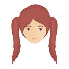 Woman cartoon icon. Female avatar person human and people theme. Isolated design. Vector illustration