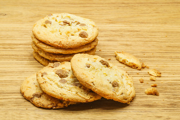 Milk chocolate almond cookies