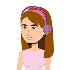 call center agent avatar vector illustration design