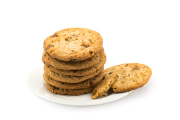 Milk chocolate almon cookies