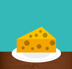 delicious cheese menu icon vector illustration design