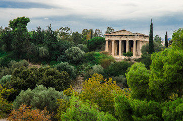 Obraz premium Hephaestus Temple in agora ruin,Athens,Greece