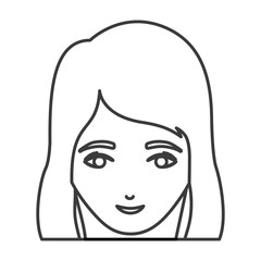 Woman cartoon icon. Female avatar person human and people theme. Isolated and silhouette design. Vector illustration