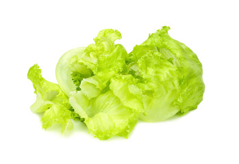 Fresh vegetables with leaf lettuce. Isolated on white background